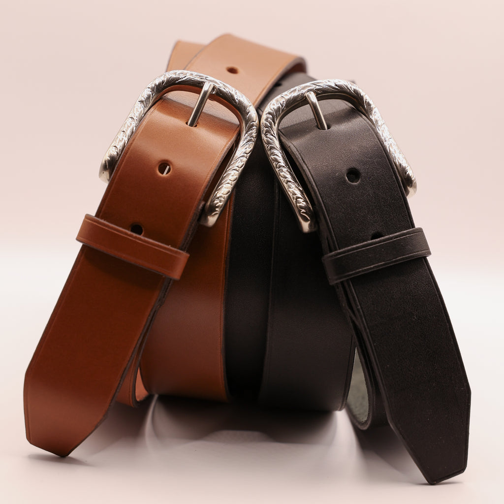 Ceinture – boucle en laiton massif florale 35mm