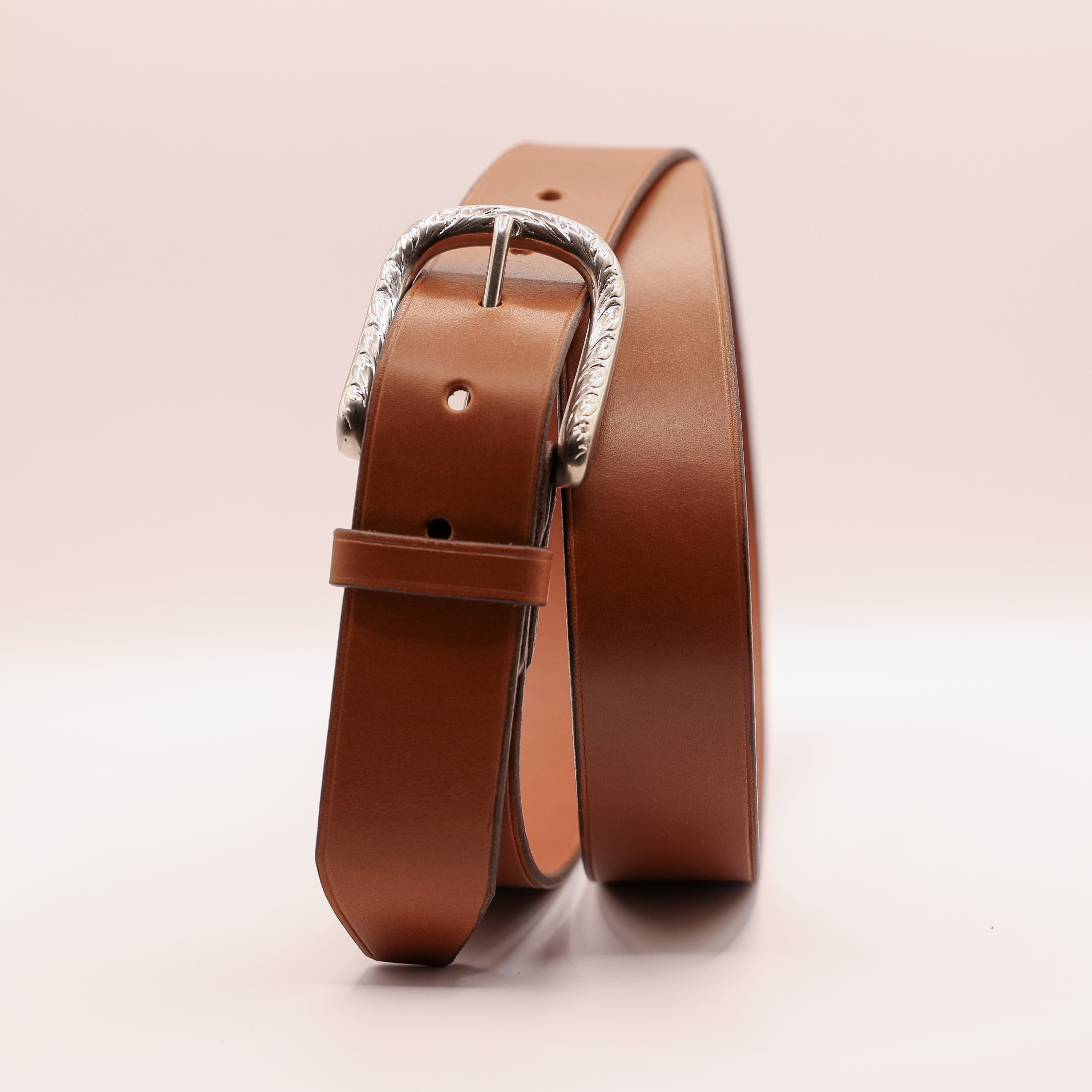 Ceinture – boucle en laiton massif florale 35mm