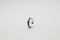 Bague réglable en acier inoxydable avec du cuir marin couleur aigue marine roxane atelier